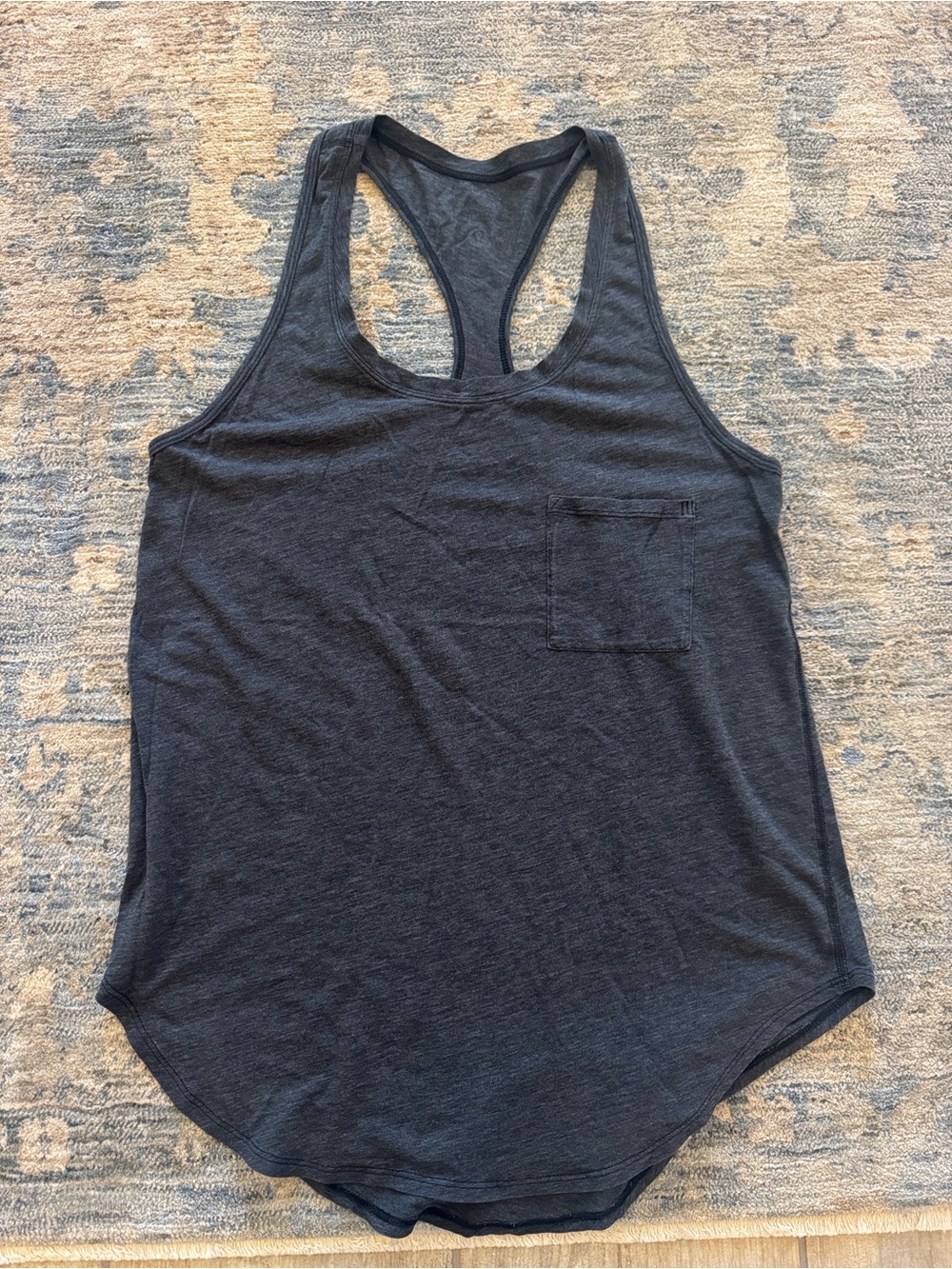 Women’s Charcoal Racerback Tank Top with Pocket | Lululemon size 8